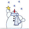 Snowman w/star Appliqué