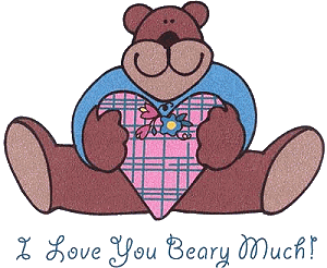 I Love You Beary Much Appliqué