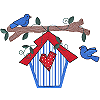 Love Birdhouse Appliqué