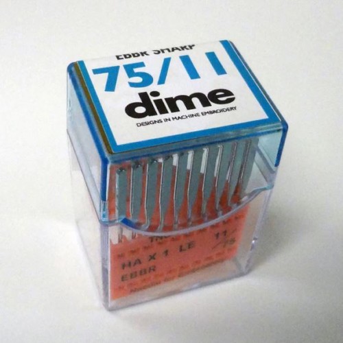 DIME Home Machine Embroidery Needles, 20 Count / 75/11 Sharp Point