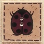 Debbie Mumm Buttons / Ladybug On Square