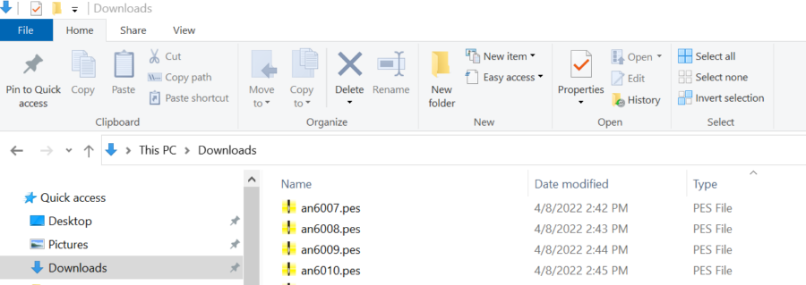 File Explorer DOWNLOADS folder location