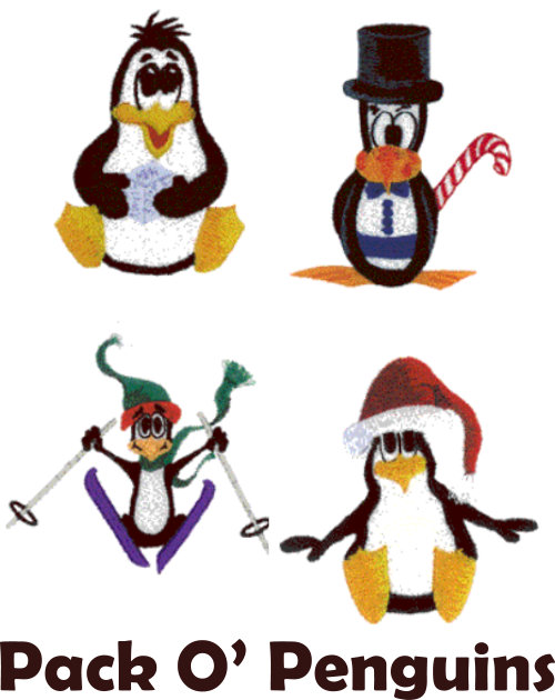 Sample view of assorted Penguins with caption 