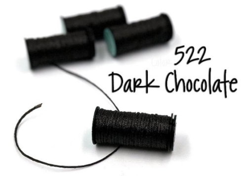 Kreinik Metallic Fine #8 Braid / 522 Dark Chocolate
