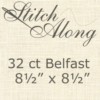 2023 Christmas in My Heart Stitch Along Materials / Linen - 32ct Belfast 8.5" x 8.5" serged