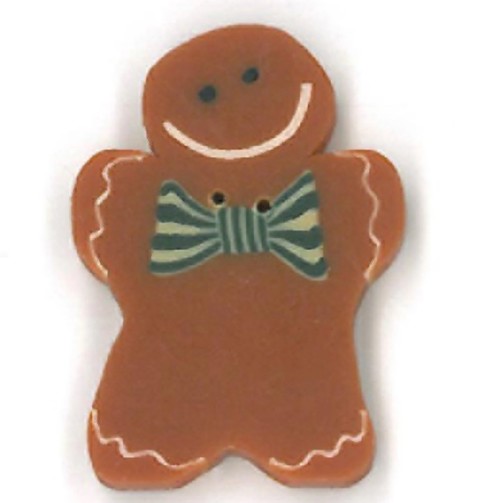 Gingerbread Boy Button, "Fred" / Small