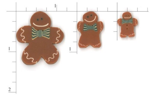 Gingerbread Boy Button, "Fred" / Tiny