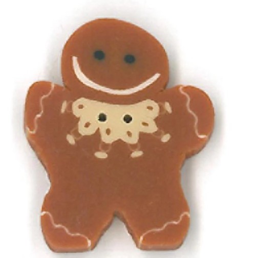 Gingerbread Girl Button, "Ginger" / Small