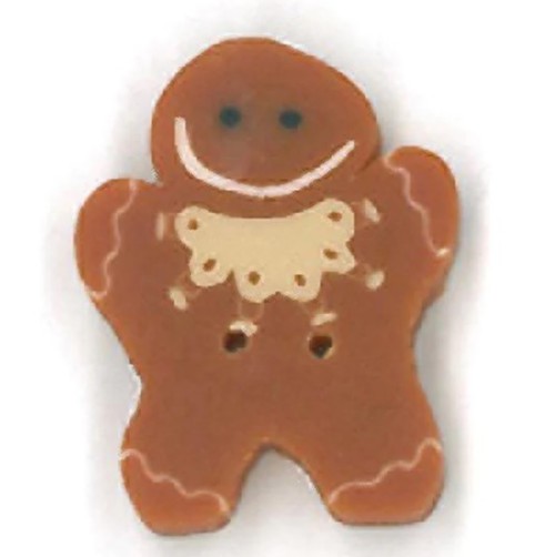 Gingerbread Girl Button, "Ginger" / Tiny