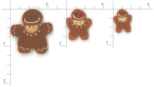 Gingerbread Girl Button, "Ginger" / Tiny