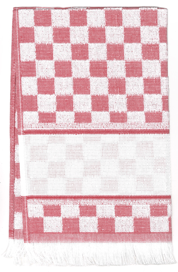 Verona Kitchen Towels / Red/White Towel