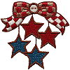 USA Bow w/Hanging Stars