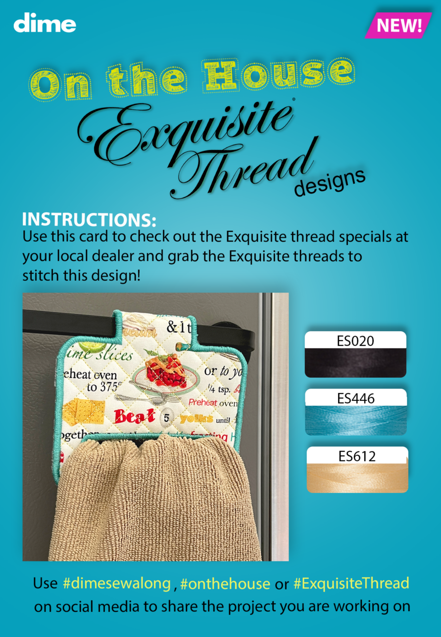 Recommended Exquisite Thread for Towel Topper, A DIME On-the-House Free Design