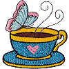 Butterfly With Tea Cup