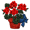 Potted Little Red Flowers