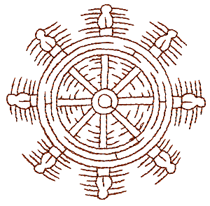 Ship Wheel Outline