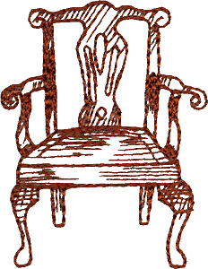 Straight Back Chair Outline