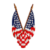 Decorative USA Bent Flag