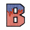 Flame Letter B
