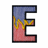 Flame Letter E