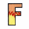 Flame Letter F
