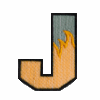 Flame Letter J