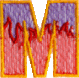 Flame Letter M