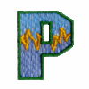 Flame Letter P