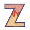 Flame Letter Z