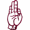 Sign Language Outline Letter F