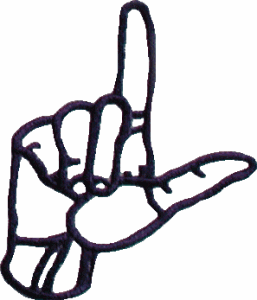 Sign Language Outline Letter L