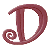 Teen Monogram Letter D, Larger