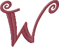 Teen Monogram Letter W, Larger