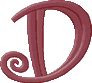 Teen Monogram Letter D, Smaller