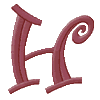 Teen Monogram Letter H, Smaller
