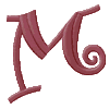 Teen Monogram Letter M, Smaller