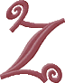 Teen Monogram Letter Z, Smaller