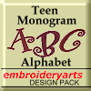 Teen Monogram Alphabet