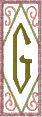 Bookplate Monogram Letter G, Smaller