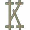 Folk Art Letter K, Larger