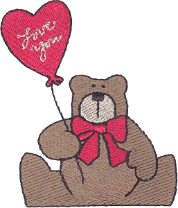 Valentine Bear Pocket Topper