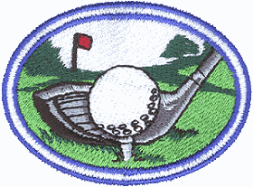 Golf Scene Oval