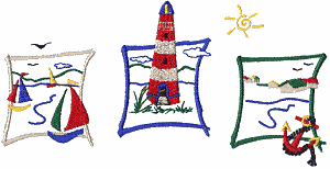 Boats, Lighthouse & Shore