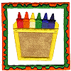 Crayon Appliqué Quilt Square