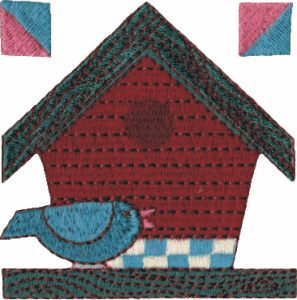 Bird House Quilt Square