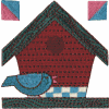 Bird House Quilt Square