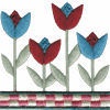 Tulips Quilt Square 2
