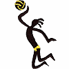 Rasta Playing Volleyball