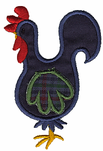Flapping Wing Rooster Appliqué
