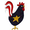 Patriotic Rooster #2 Appliqué